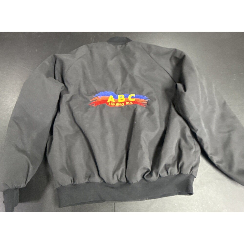 Vintage Men’s Westark “ABC HAULING INC” Black Varsity Jacket  Made In USA